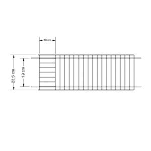 Portavasos Americano de 70 cm cromado