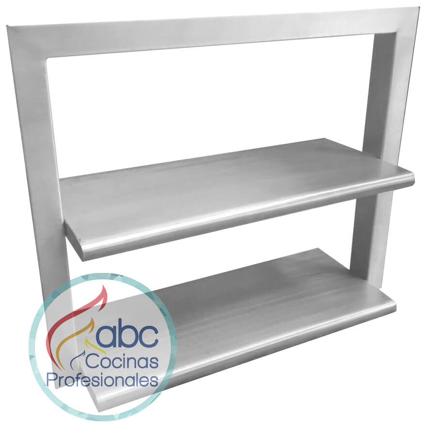 Repisa doble de acero inoxidable para mesa de cocina • Acero inoxidable  ZINOX