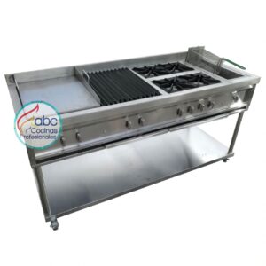 Equipo mixto: Plancha – Parrilla – Estufa – Freidor