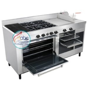 Equipo mixto: Plancha – Parrilla – Estufa – Freidor – Horno