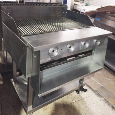 BBQ industrial con parrilla en acero inox2