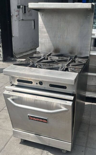 Estufa industrial de 4 puestos con horno