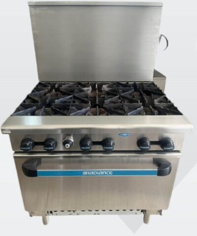 Estufa industrial de 6 puestos con horno