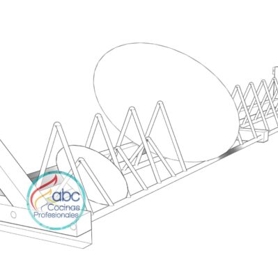 Escurridor de platos de 1 nivel sin bandeja