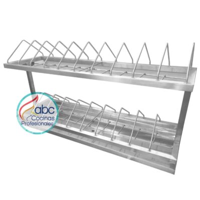 Escurridor para platos y bandejas de 2 niveles