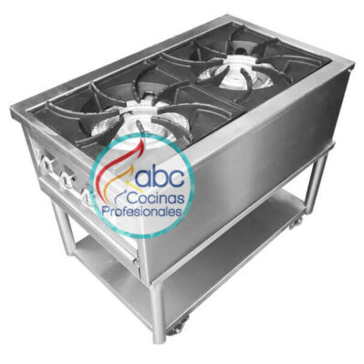 Estufa industrial enana / tamalera doble