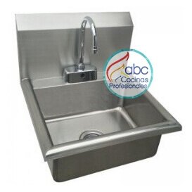 Lavamanos de pared con poceta cuadrada