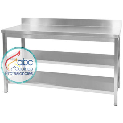 Mesón de trabajo de 2 entrepaños