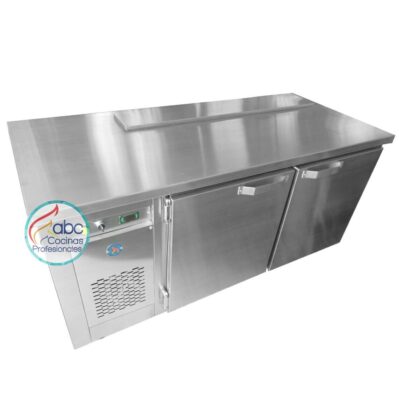 Nevera horizontal / Mesa refrigerada lisa con tanque pequeño para azafates