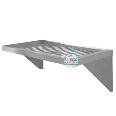 Repisa industrial con rejilla de pared con soportes