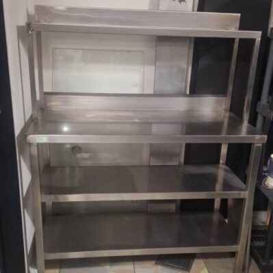 Meson de trabajo con doble repisa 120x 60 x 90cm Cod: I0454