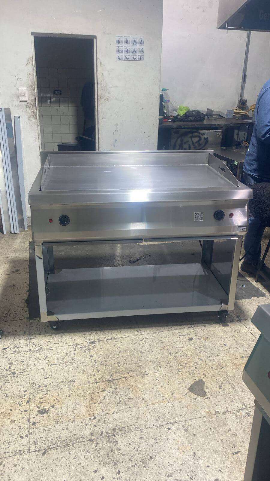 Plancha Eléctrica Industrial Doble Eje