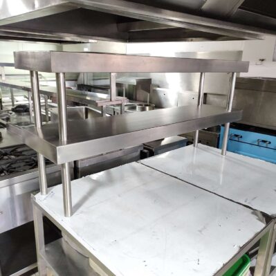 Repisa industrial en acero de 2 niveles  166x 40 x 77 cm  Cod: I0091